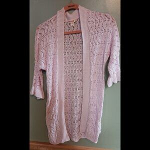 Girl's Pink Cardigan XL 14/16